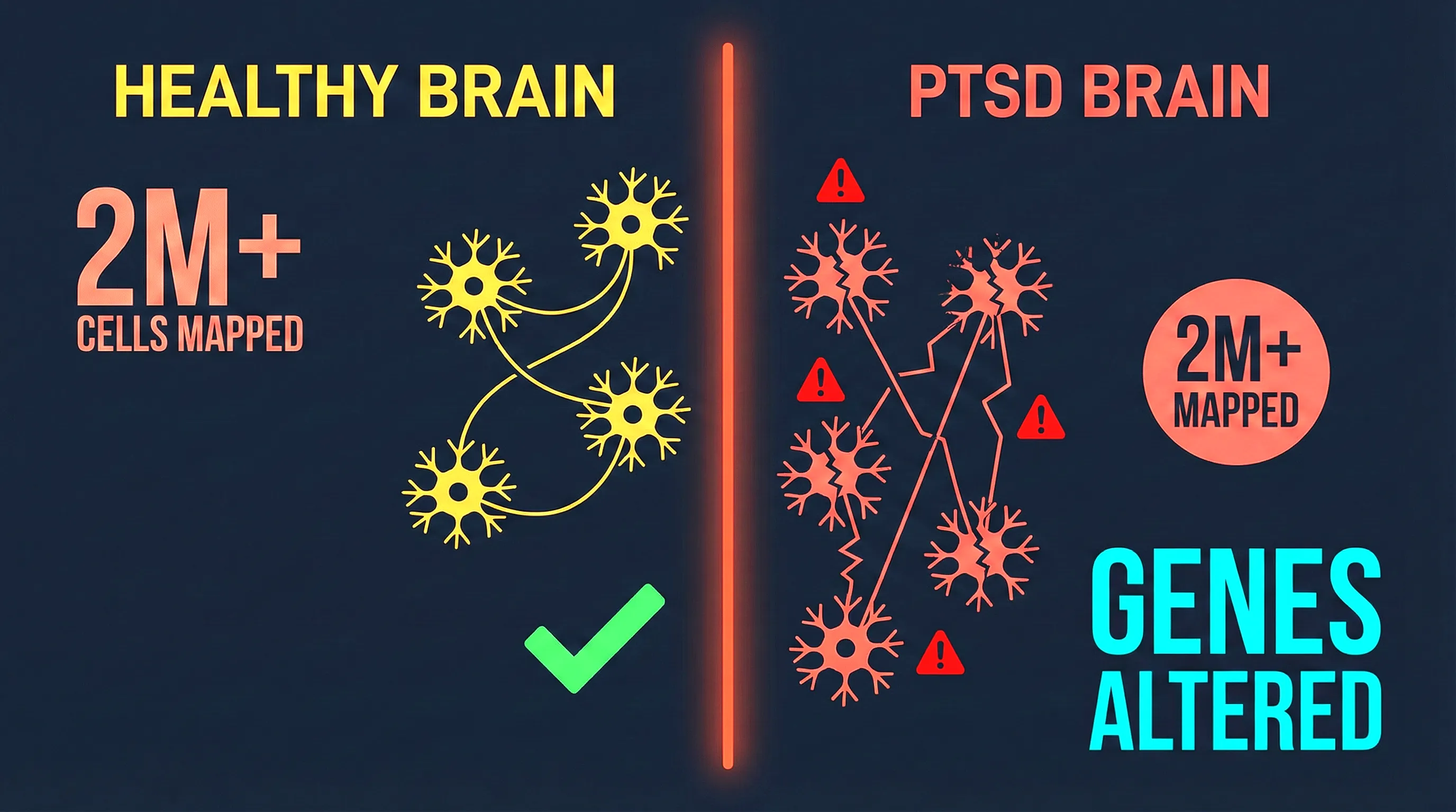 Single-cell brain map showing how trauma alters inhibitory neurons