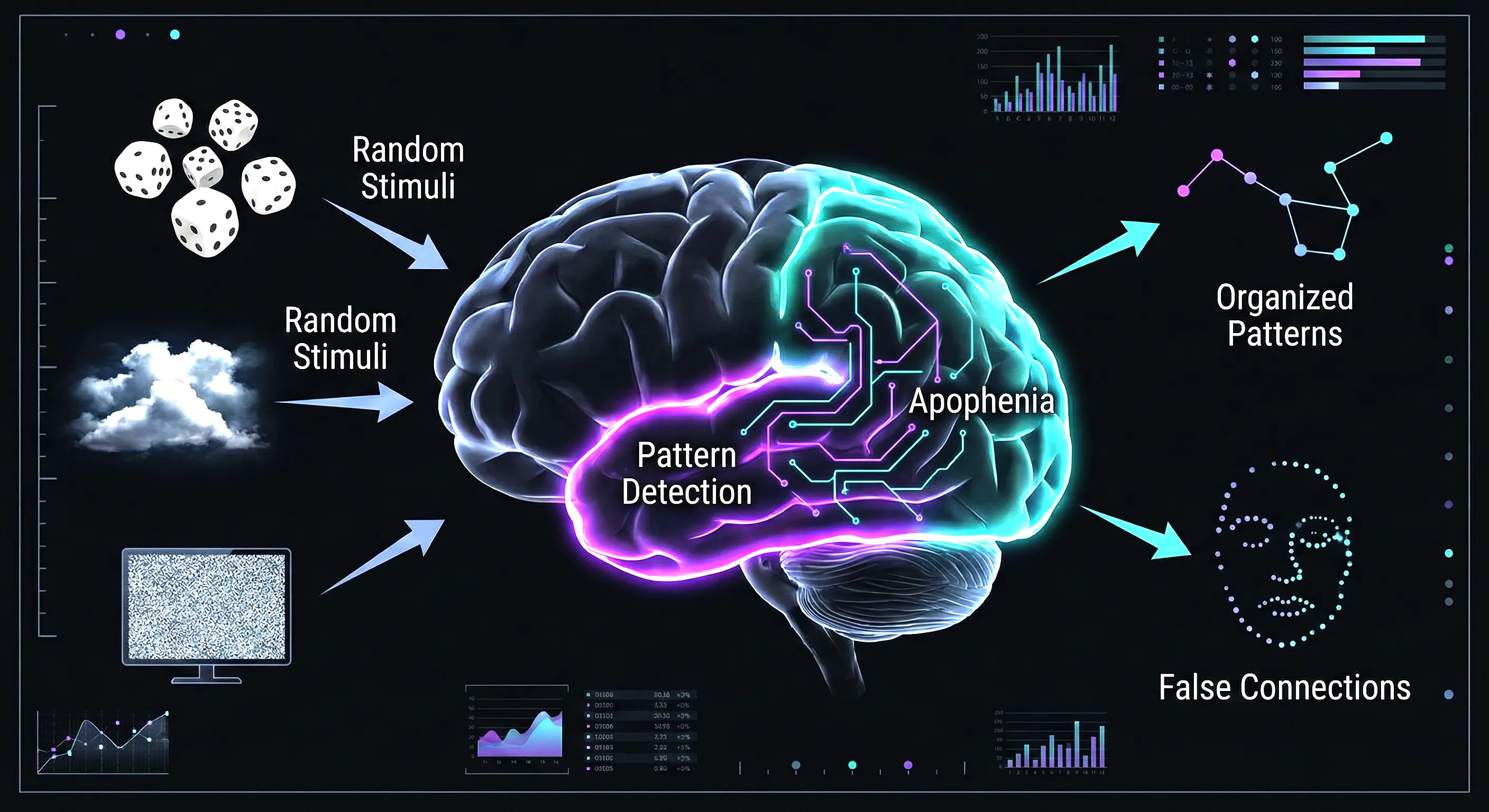Pattern recognition and apophenia in the brain