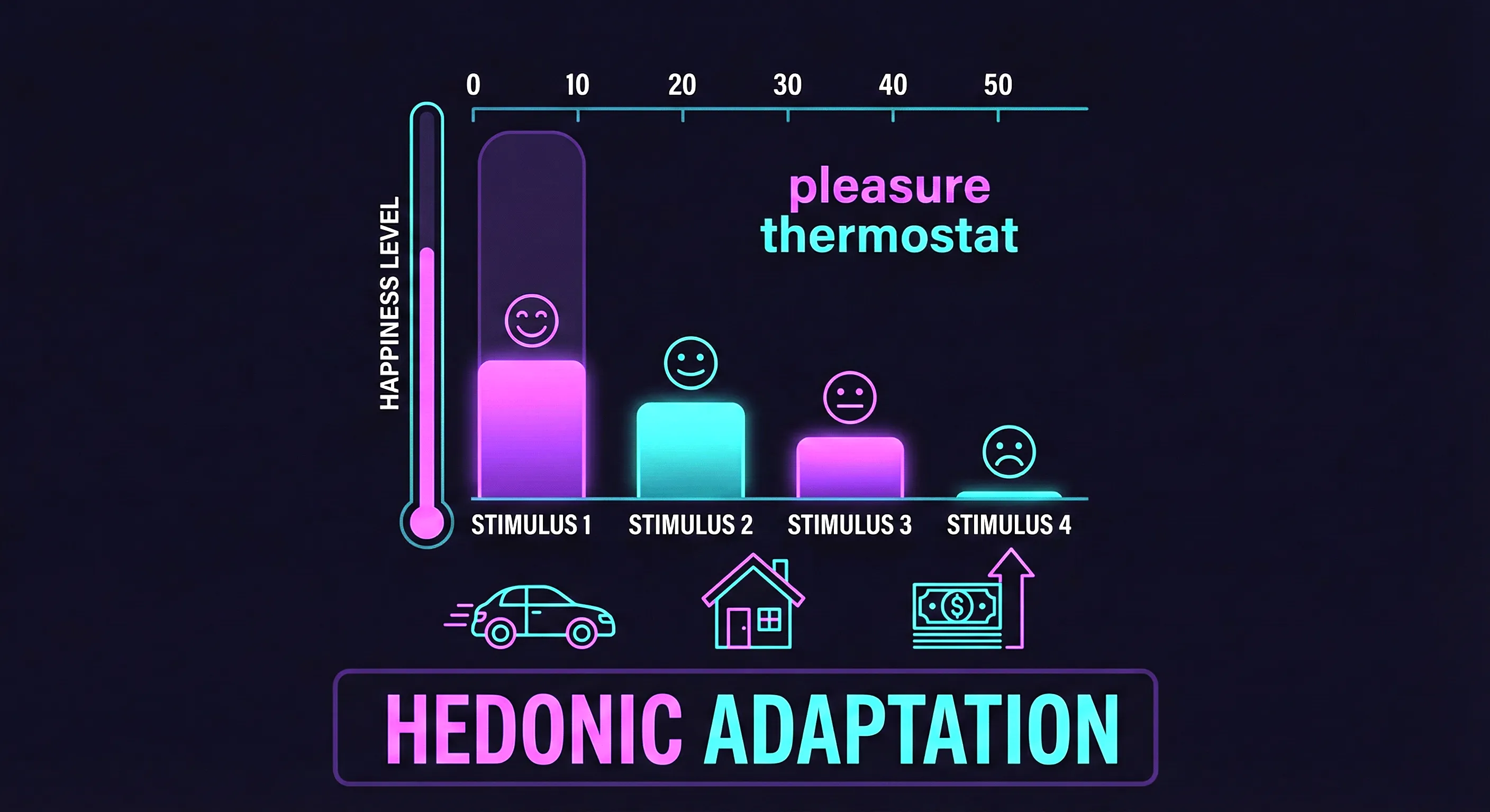 Happiness thermostat resetting after each positive life event