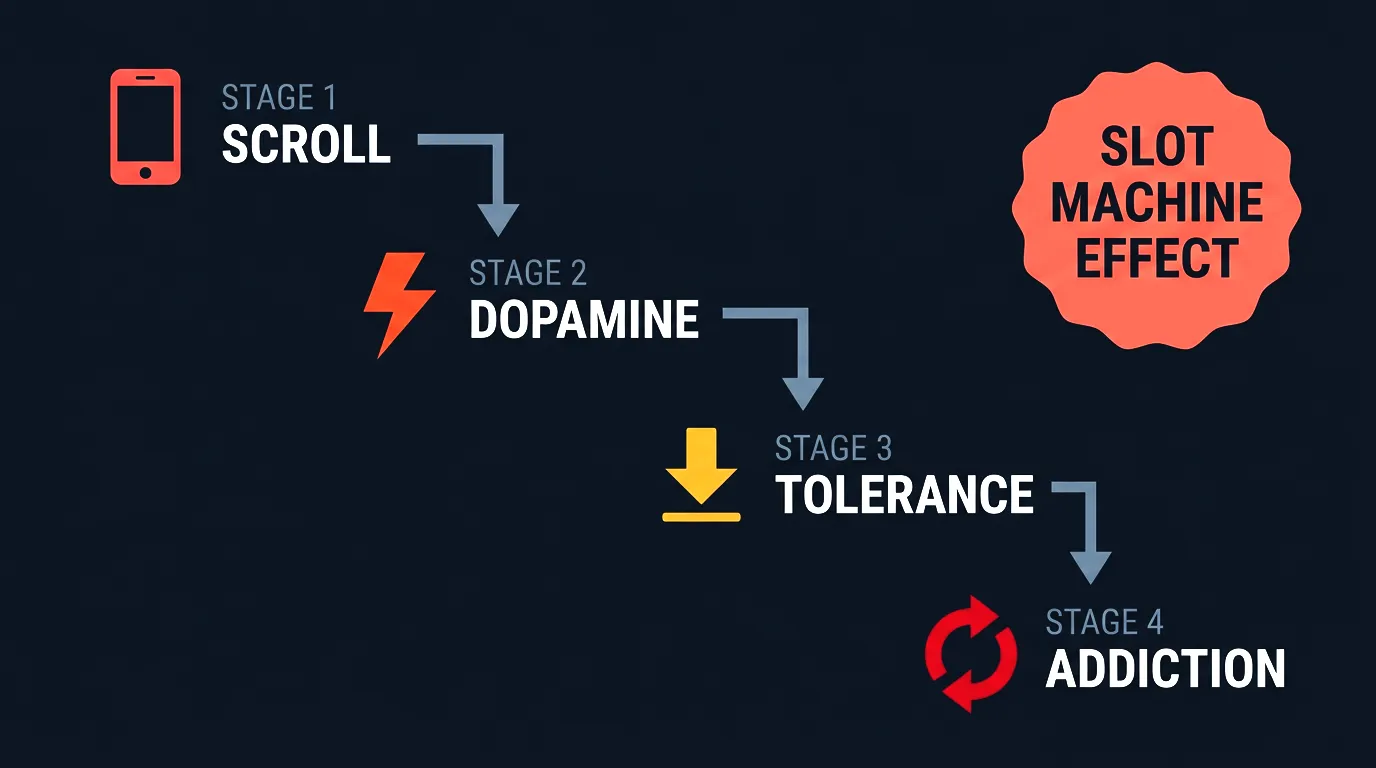 How dopamine-scrolling creates tolerance and rewires your brain's reward system
