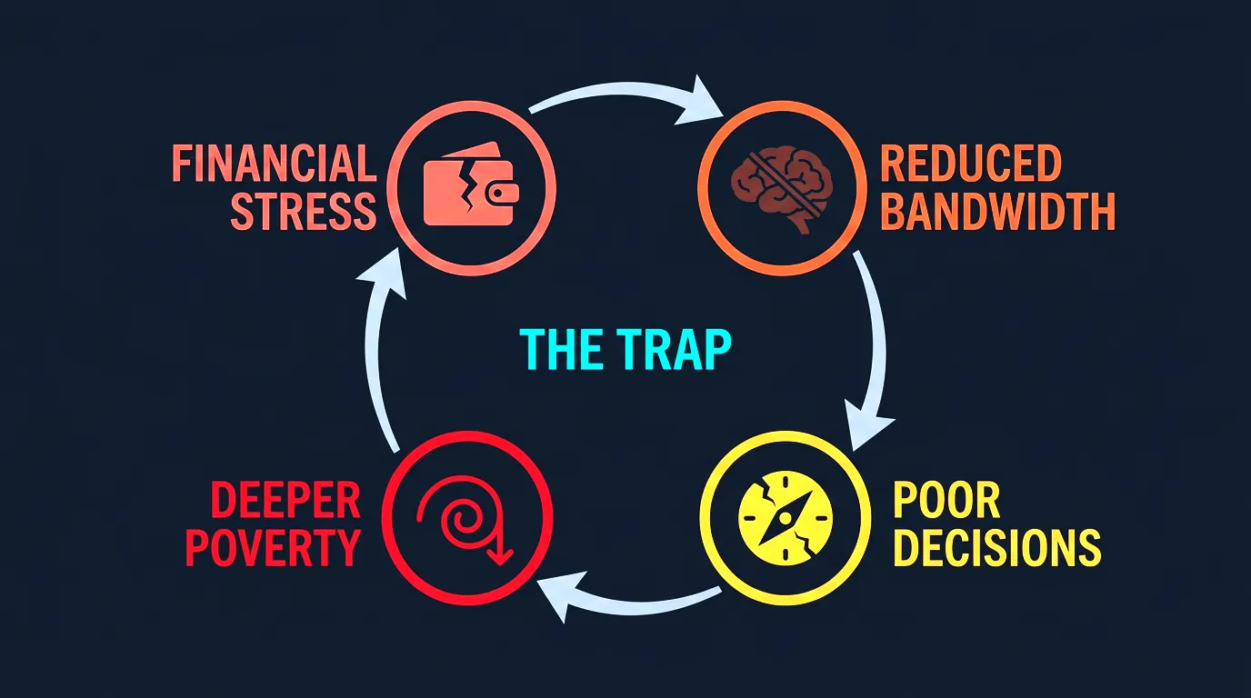 The poverty-cognition feedback loop and its four mechanisms