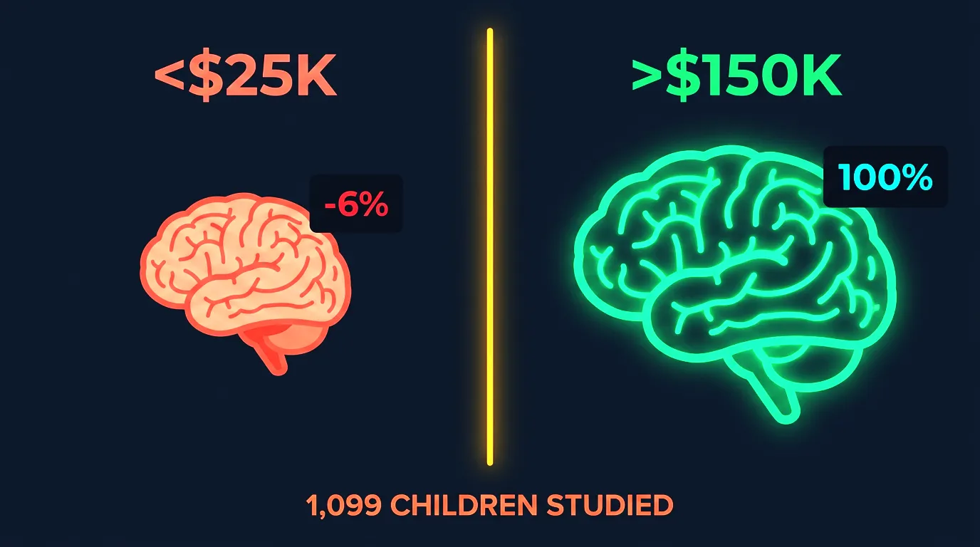 Poverty's impact on developing brains and cortical surface area