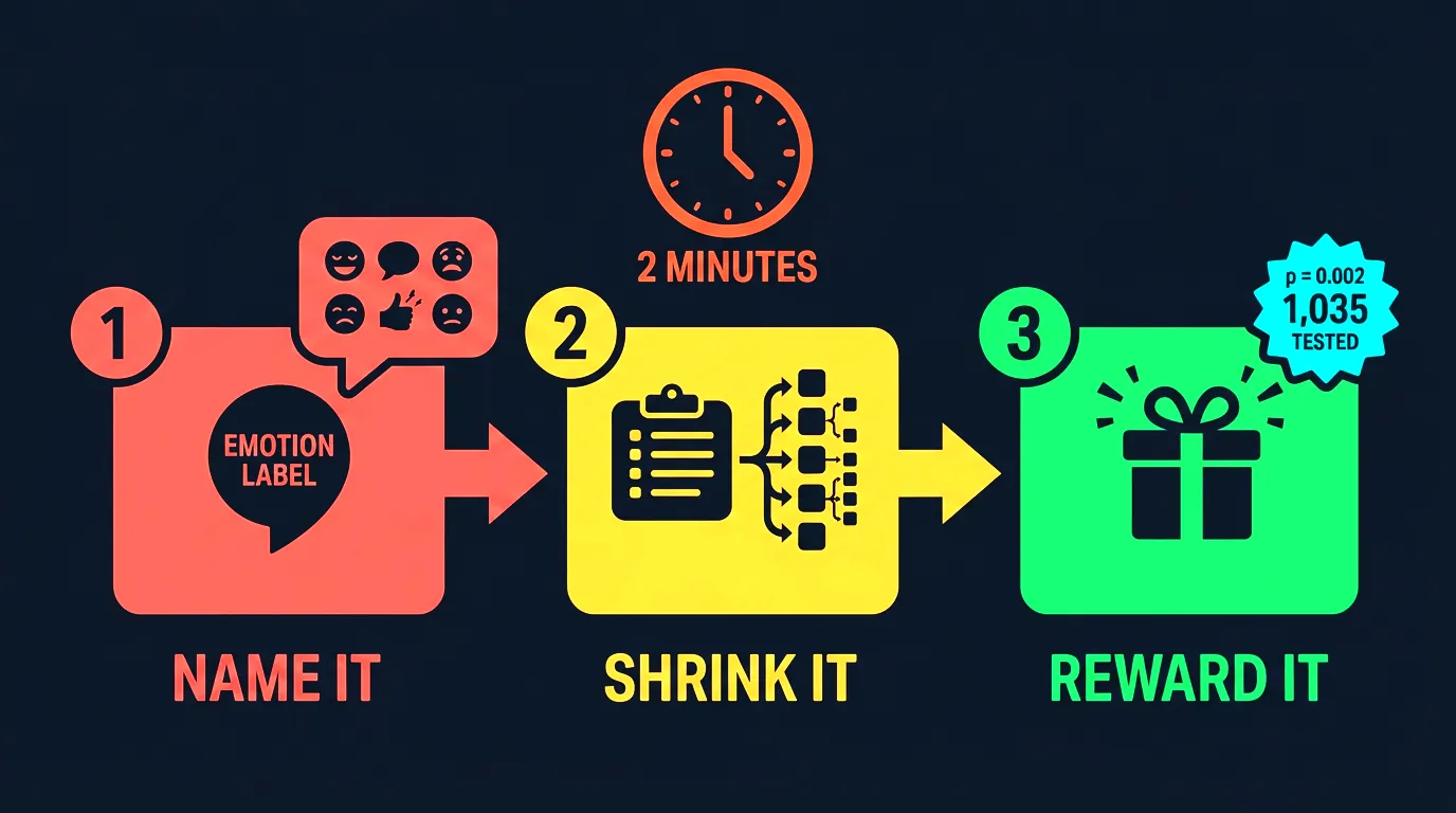 Two-minute procrastination fix and intervention results