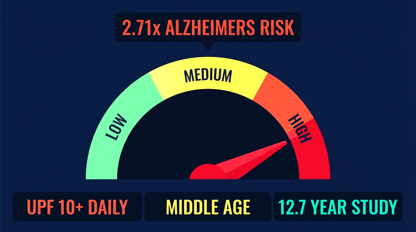 Alzheimer's and dementia risk from ultra-processed food consumption over time