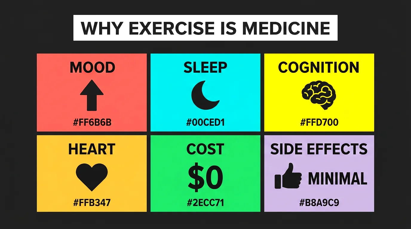 Exercise as a first-line treatment for depression alongside therapy and medication